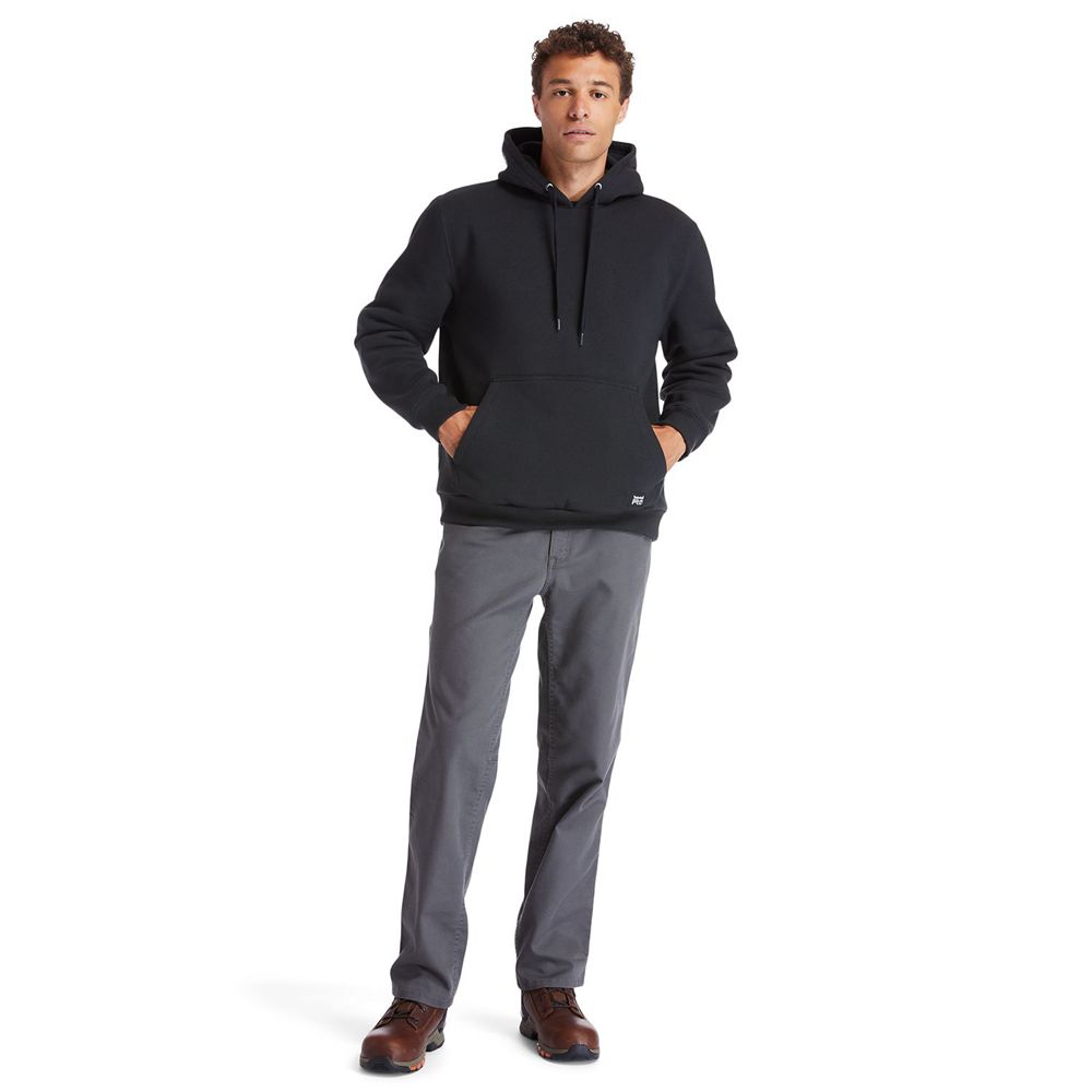 Timberland Mens Sweatshirts PRO® Double-Duty Heavyweight Hoodie - Black - India OZ9173806